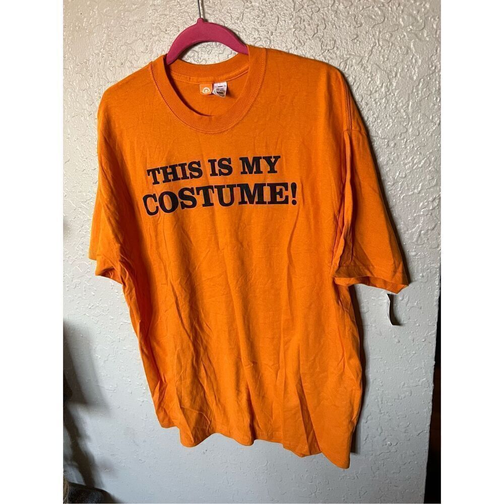 This Is My Costume! Orange T-Shirt Men’s Size XL NEW 100% Cotton